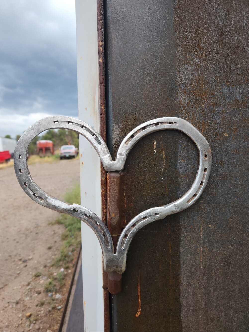 Silver Horseshoe Heart Wall Decor - Rustic Home Accent